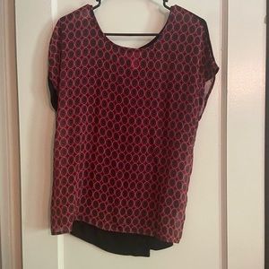 Red and black blouse